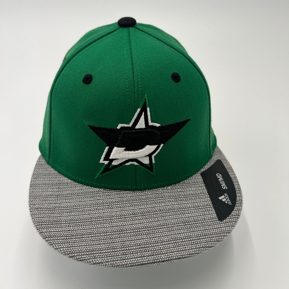 Adidas NHL Dallas Stars Snapback Hat Green Gray SM MD Structured Flex Fit